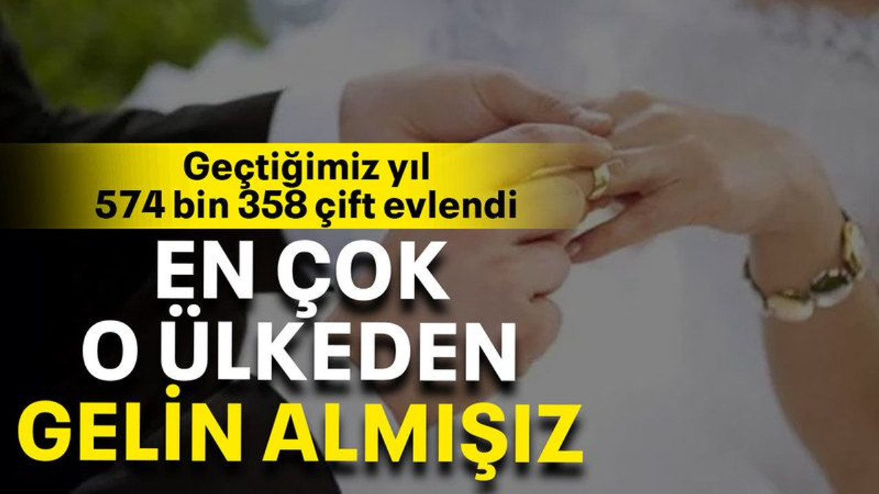 En çok o ülkeden gelin almışız
